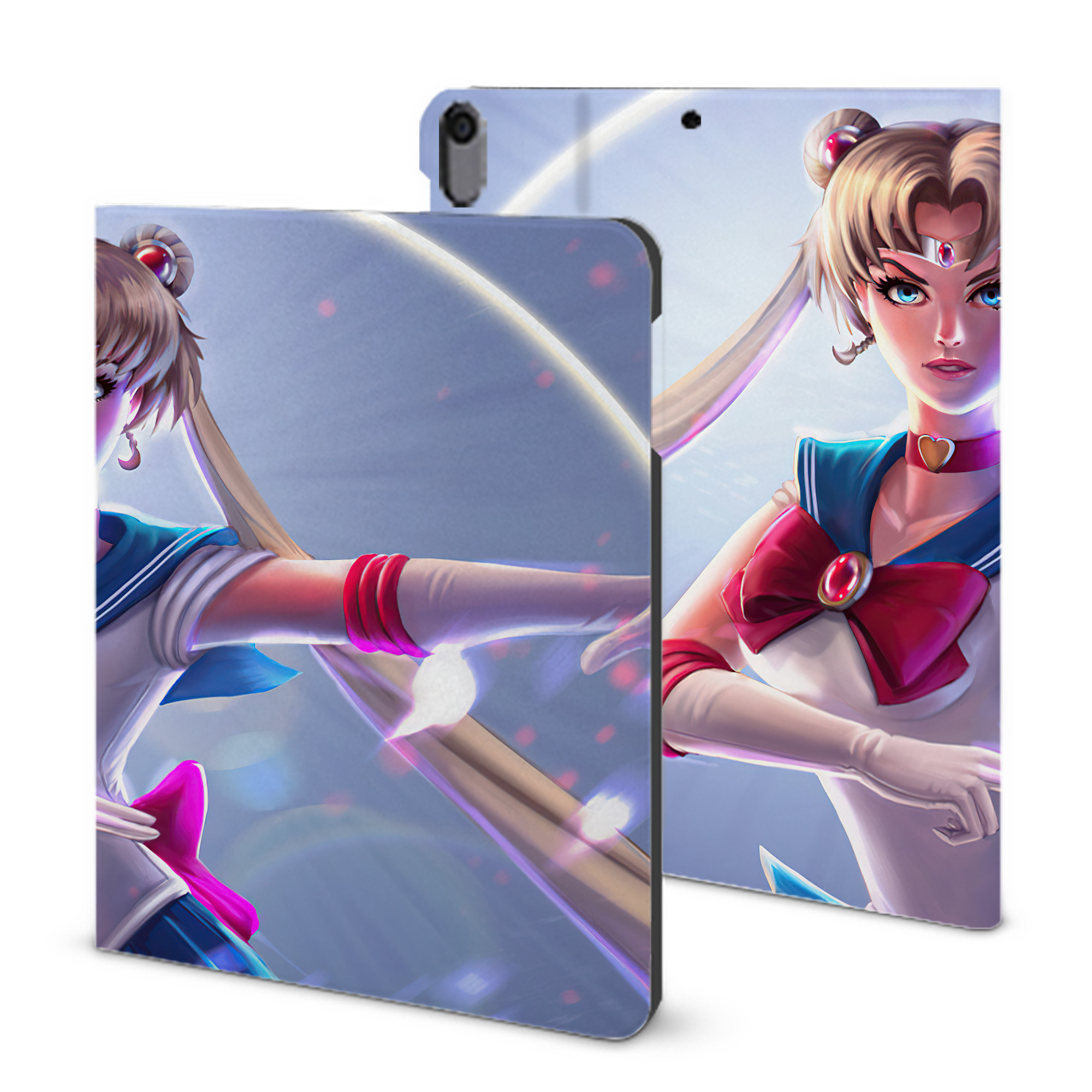 （画像用） 美少女戦士セーラームーン Sailor Moon IPad ケース ブック型 PUレザー TPU 耐衝撃 軽量 薄型 ペン収納なし 全面保護 IPad 各モデル対応